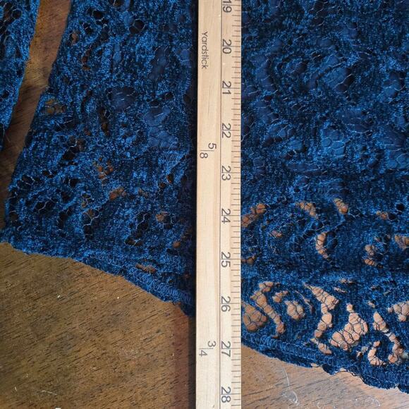 Sundance Womens Sheer Floral Lace Blouse Size M Boho Fairy Romantic Whimsigoth - Picture 8 of 8